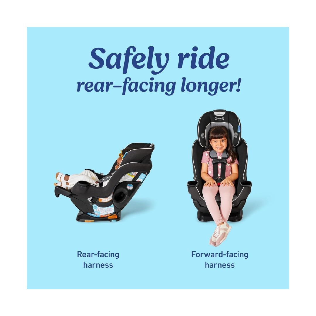 Graco Extend2Fit Convertible Baby Car Seat, 3-in-1,Gotham 2.0