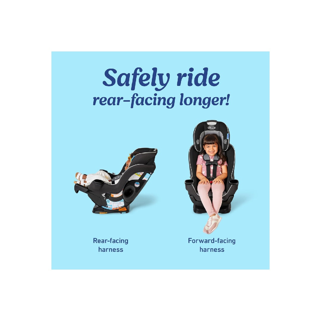 The Graco Extend2Fit convertible baby car seat is available in 2-in-1 and 3-in-1 models.