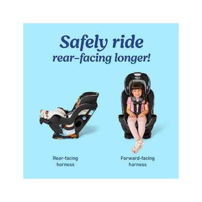 Graco Extend2Fit Convertible Baby Car Seat, 2-in-1, Spire 2.0