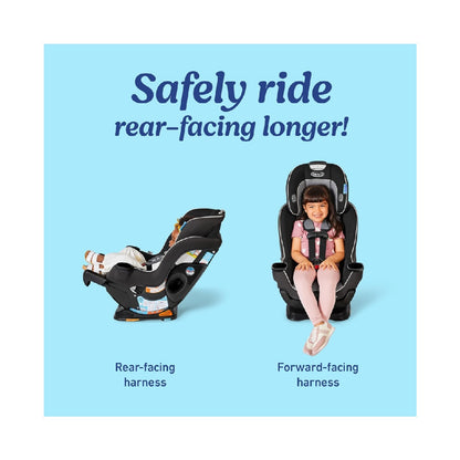 Graco Extend2Fit Convertible Baby Car Seat, 2-in-1, Gotham 2.0