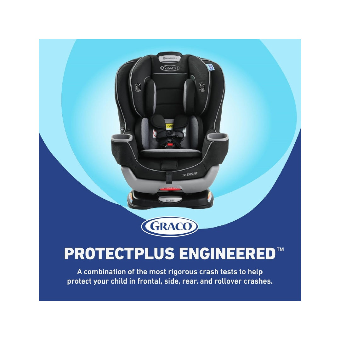 Graco Extend2Fit Convertible Baby Car Seat, 3-in-1,Gotham