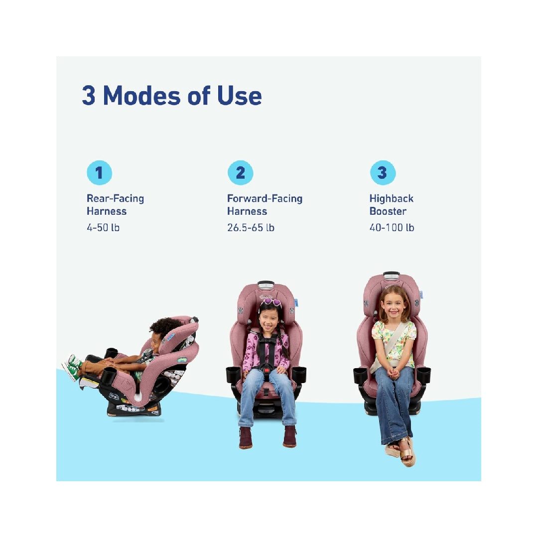 Graco Extend2Fit Convertible Baby Car Seat, 2-in-1, Talia 2.0