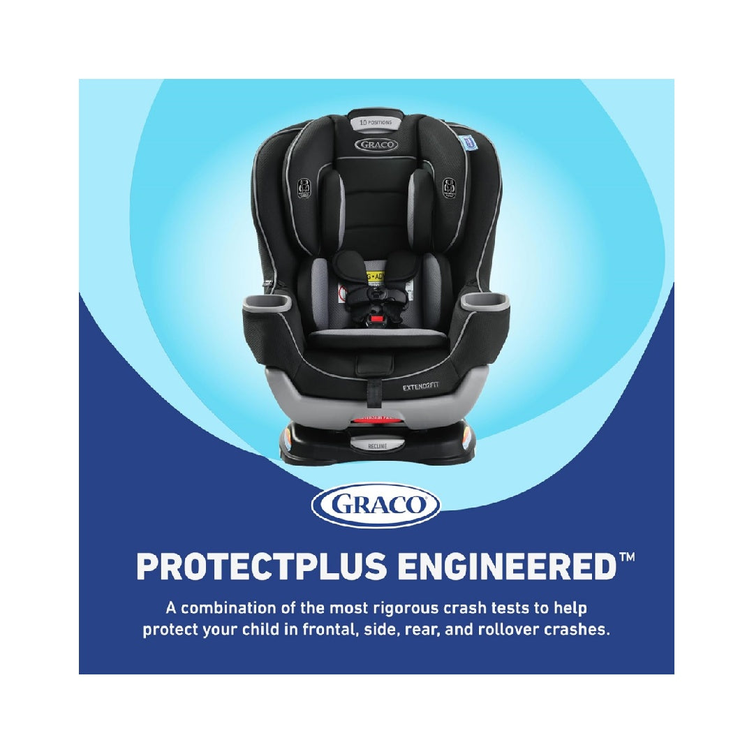 Graco Extend2Fit Convertible Baby Car Seat, 3-in-1,Kenzie