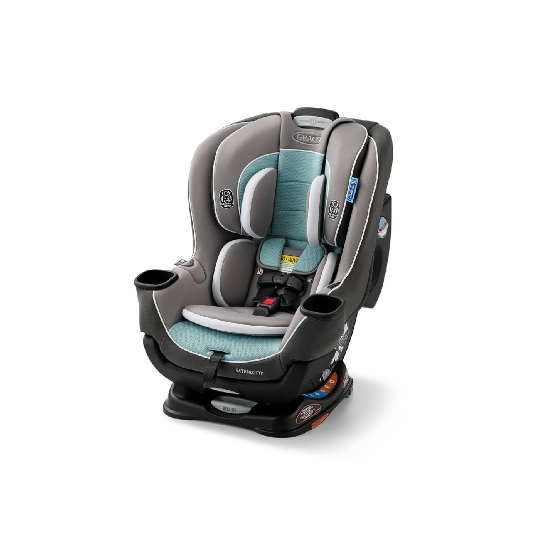 Graco Extend2Fit Convertible Baby Car Seat, 2-in-1, Spire 2.0