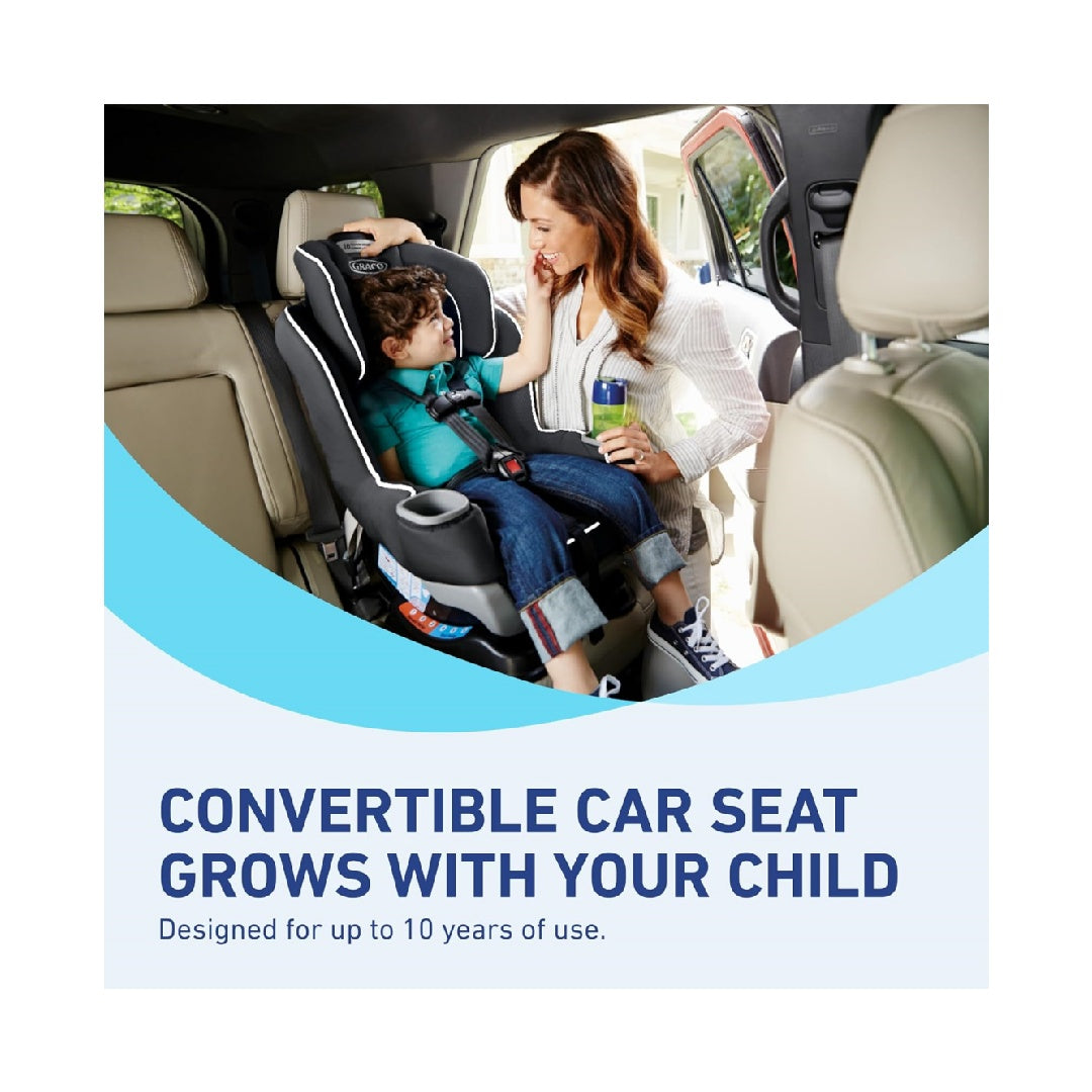 Graco Extend2Fit Convertible Baby Car Seat, 2-in-1, Kenzie