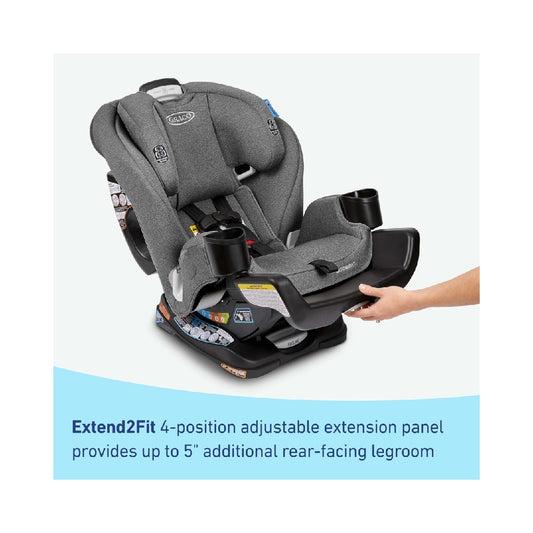 Graco Extend2Fit Convertible Baby Car Seat, 2-in-1, Cullen 2.0