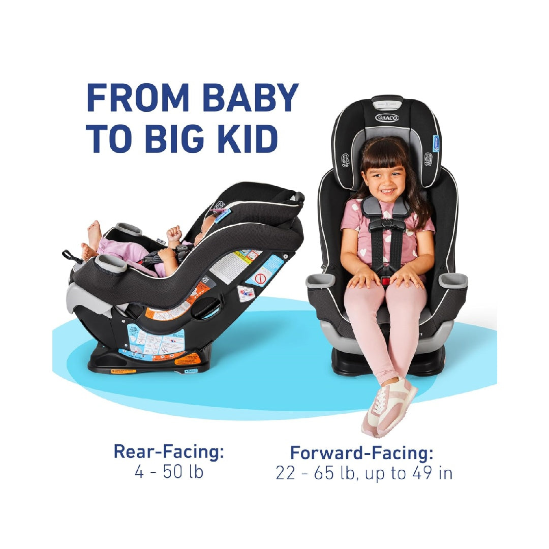 Graco Extend2Fit Convertible Baby Car Seat, 2-in-1, Kenzie
