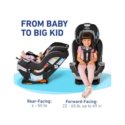 Graco Extend2Fit Convertible Baby Car Seat, 2-in-1, Gotham