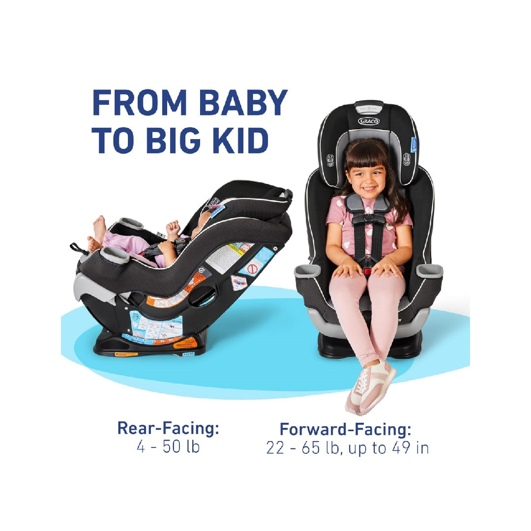Graco Extend2Fit Convertible Baby Car Seat, 3-in-1,Gotham