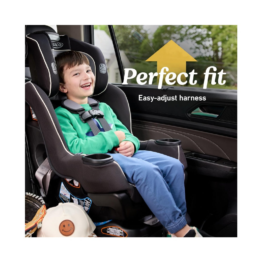 Graco Extend2Fit Convertible Baby Car Seat, 2-in-1 Design，Kenzie 2.0