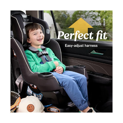 Graco Extend2Fit Convertible Baby Car Seat, 3-in-1,Kenzie 2.0