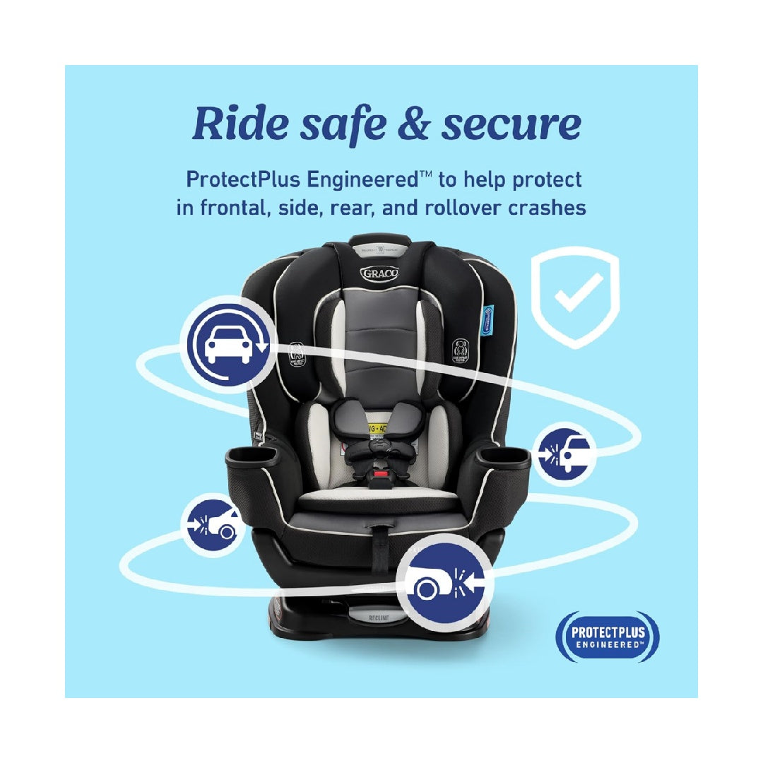 Graco Extend2Fit Convertible Baby Car Seat, 3-in-1,Gotham 2.0