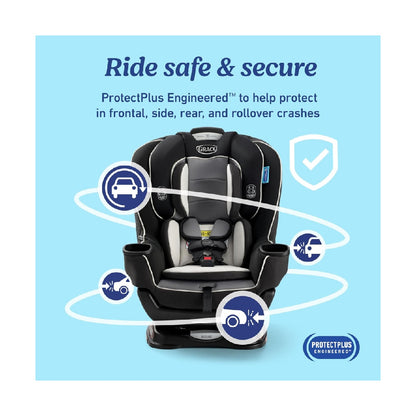 Graco Extend2Fit Convertible Baby Car Seat, 3-in-1,Gotham 2.0