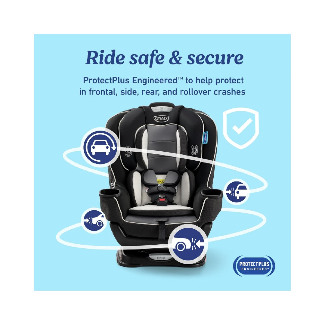 Graco Extend2Fit Convertible Baby Car Seat, 3-in-1,Spire 2.0