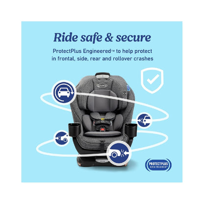 Graco Extend2Fit Convertible Baby Car Seat, 3-in-1,Ashten 2.0