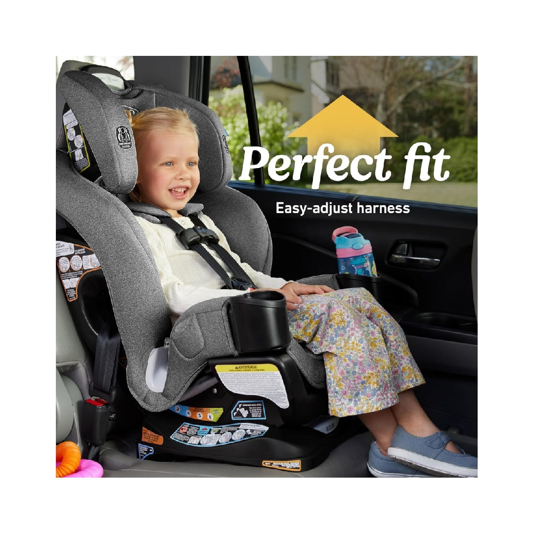Graco Extend2Fit Convertible Baby Car Seat, 2-in-1, Ashten 2.0